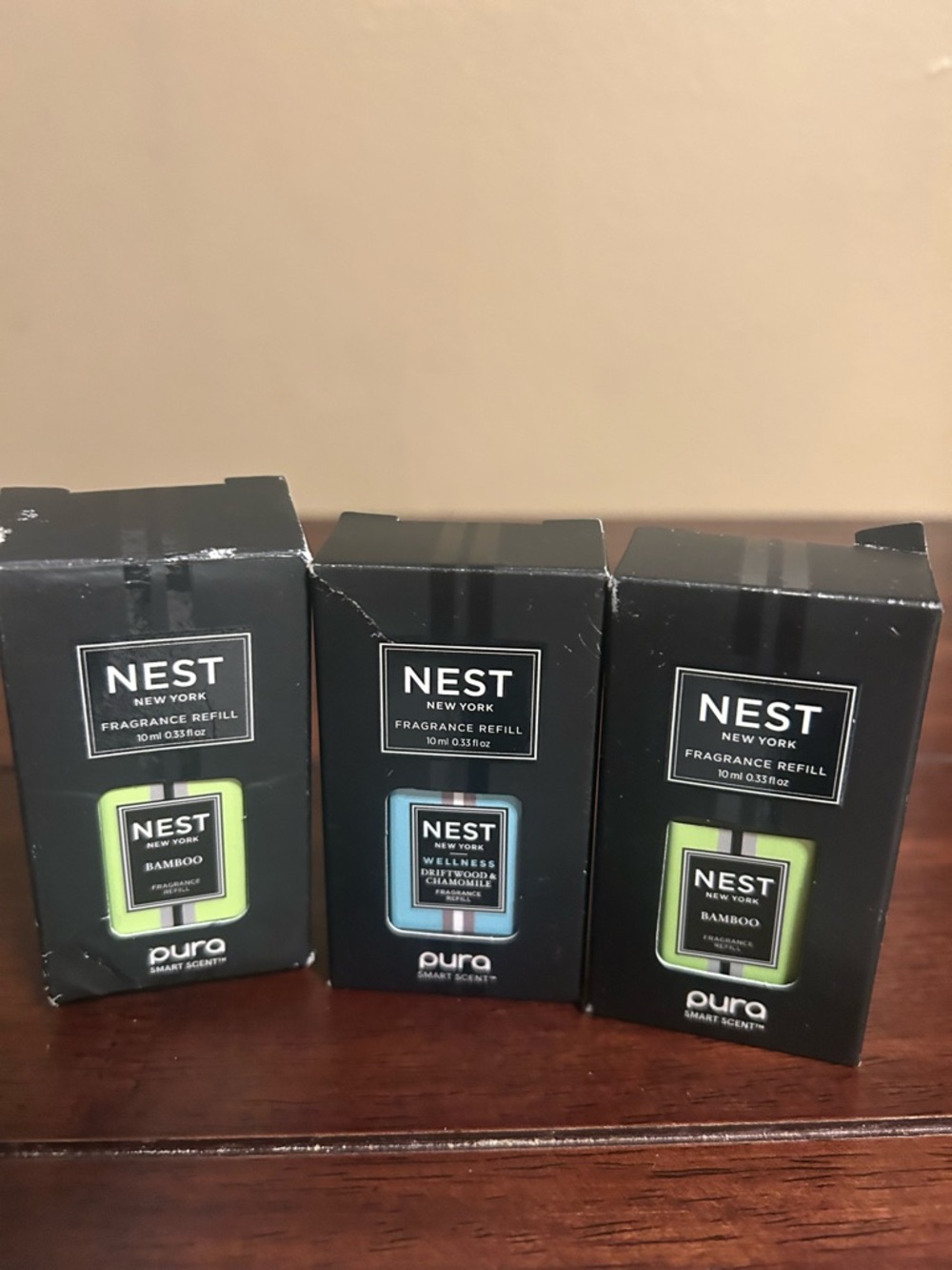 3 x Nest New York Bamboo and Driftwood Chamomile Pura Refill 10ml 3pk